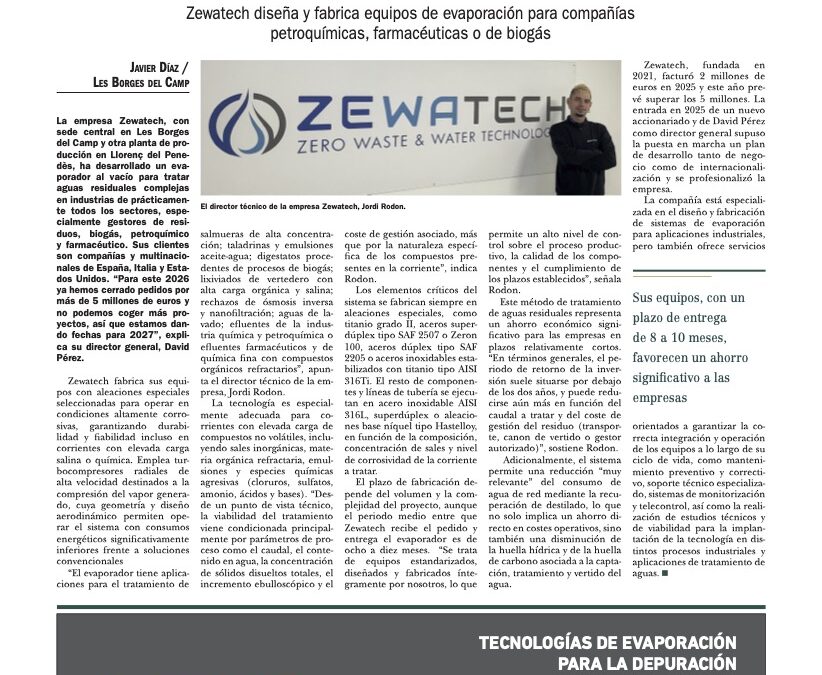 Tratar aguas residuales en la industria